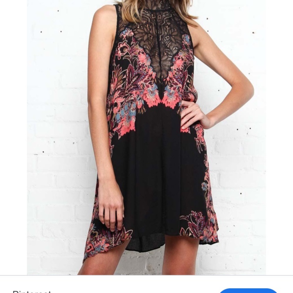 Free People Intimates Floral Lace Dress